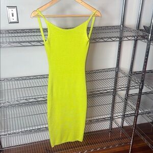 Lime Green Sleeveless Bodycon Dress